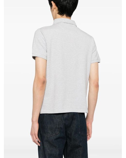 Private Stock White The Leopold Striped Polo Shirt for men