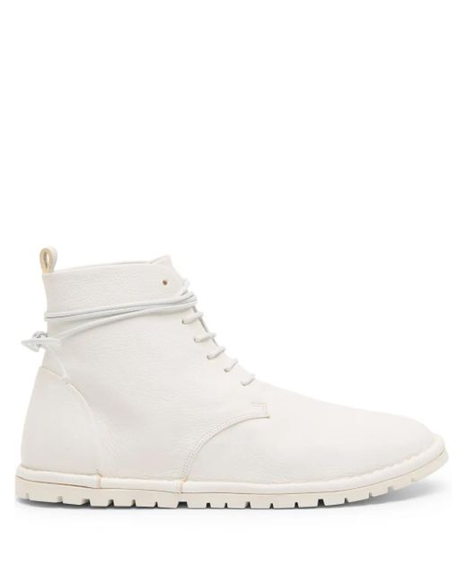 Marsèll White Sancrispa Lace-Up Leather Boots for men