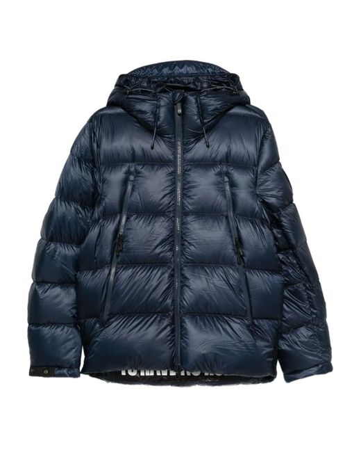 OUTHERE Blue Hooded Zip-Up Jacket for men