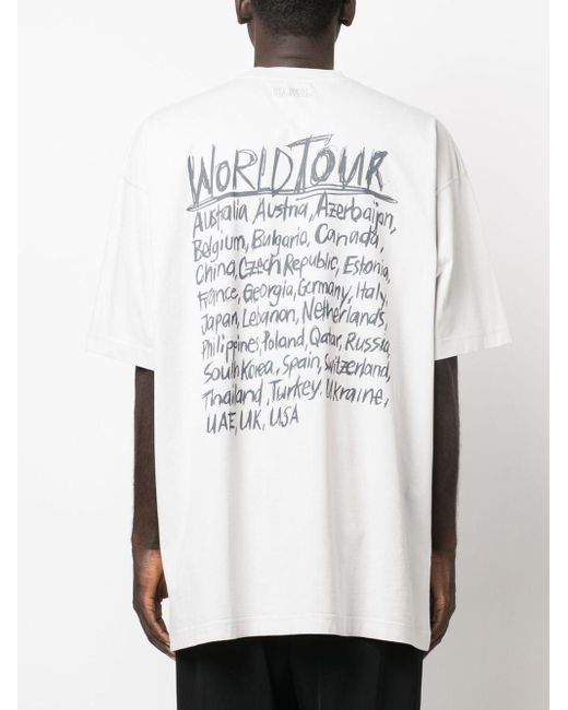 T-shirt con stampa grafica di Vetements in White