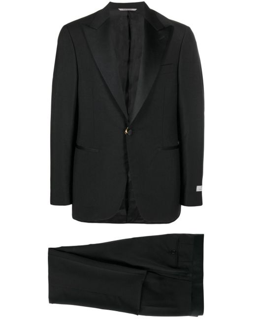 Canali Wool Single-breasted Two-piece Tuxedo Suit in Black for Men | Lyst