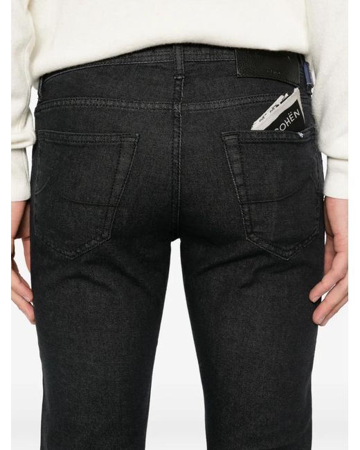 Jacob Cohen Black Nick Slim Jeans for men