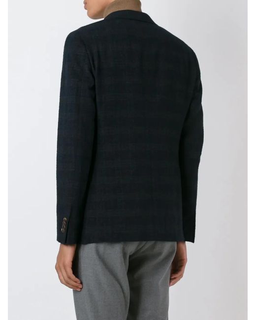 Boglioli Blue Two-Button Blazer for men