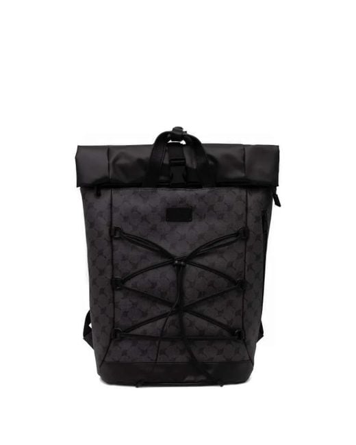 メンズ Joop! パターン バックパック Black