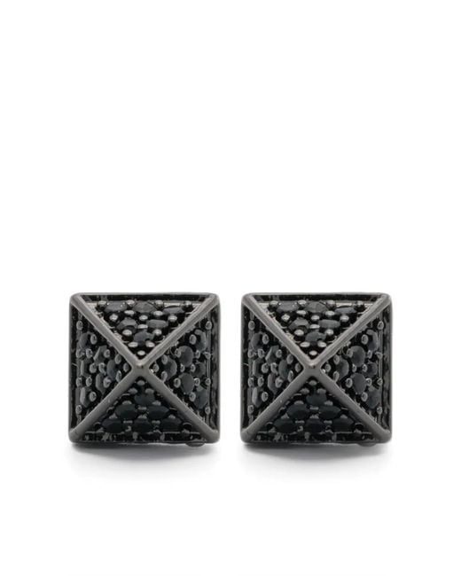 Eddie Borgo Black Pavé Pyramid Earrings