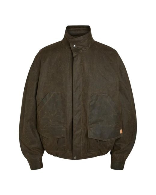 Calvin Klein Brown High-Neck Flap-Pocket Jacket for men