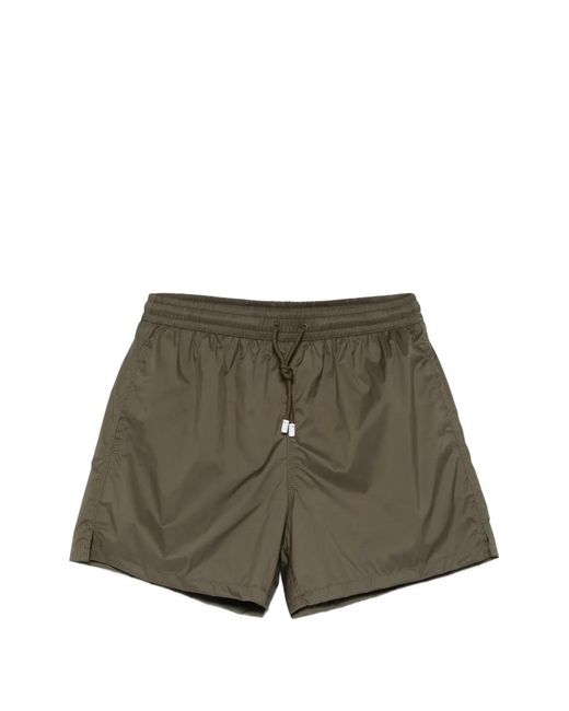 Fedeli Brown Madeira Iconic Drawstring Swim Shorts for men
