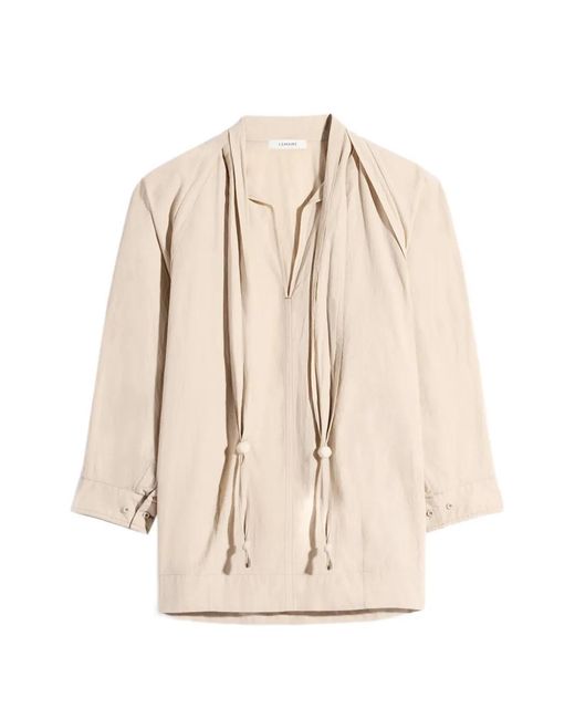 Lemaire Natural Long-Sleeve Scarf Shirt