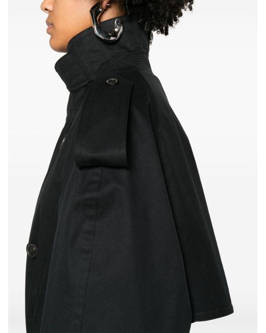 Balenciaga Black Long-length Cotton Trench Coat