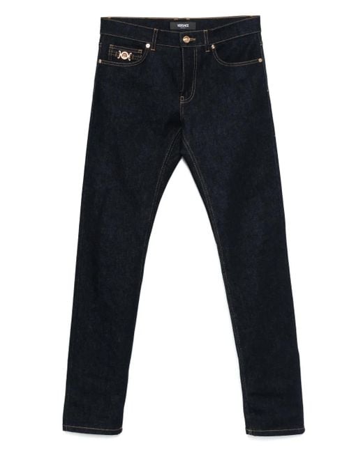 Versace Blue Five Pockets Denim for men