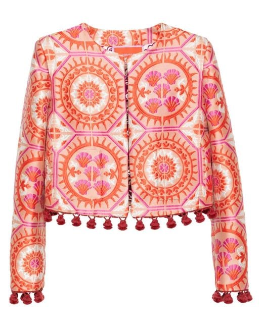 LaDoubleJ Red Tasselled Bijoux Jacket