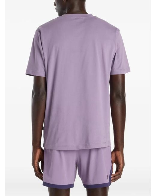 New Balance Purple Graphic-Print T-Shirt for men