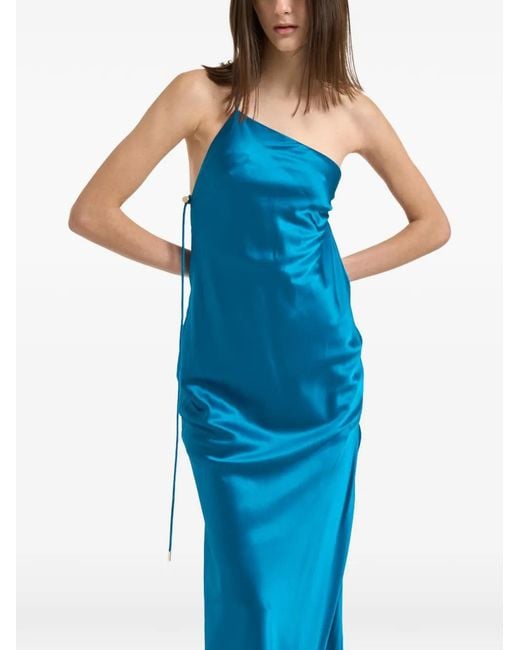 Danamé Blue One-Shoulder Maxi Dress