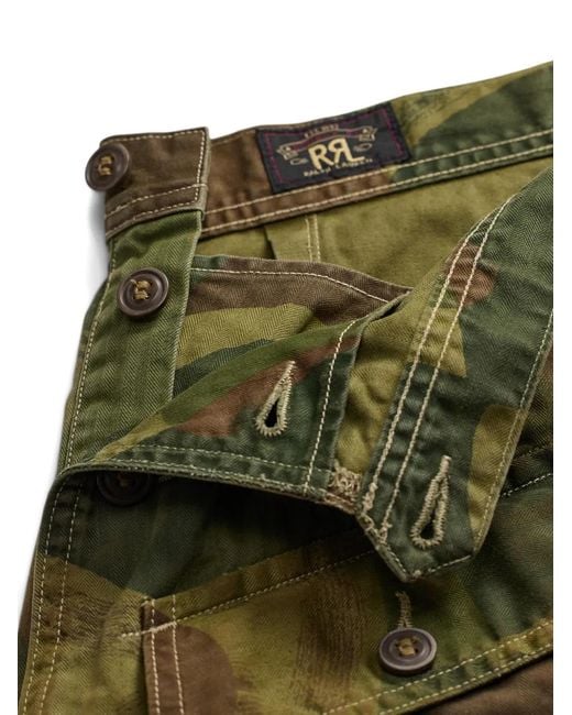 RRL Green Camouflage-Print Trousers