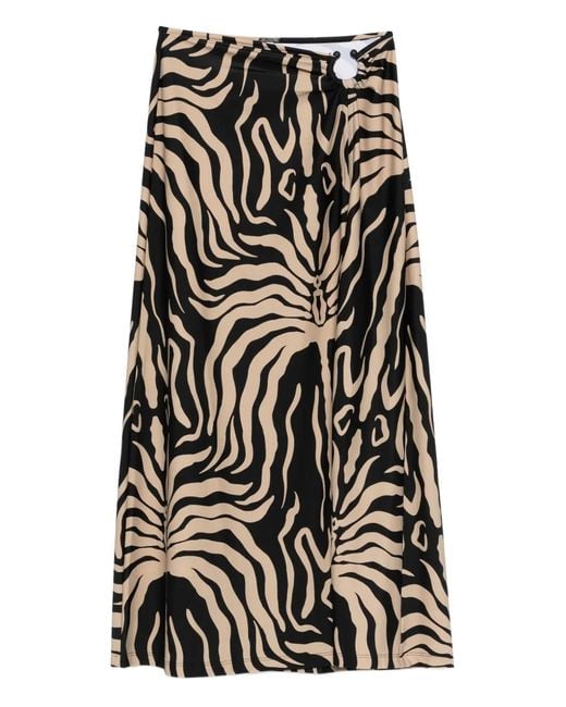 Johanna Ortiz Black Nuevo Destino Midi Skirt