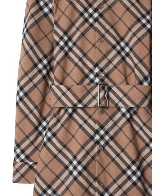 Burberry Natural Checked Shirt Dress