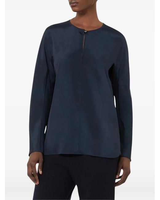 Max Mara Blue Mxpmitico Blouse