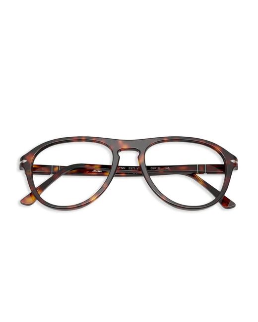Persol Brown Pilot-Frame Glasses