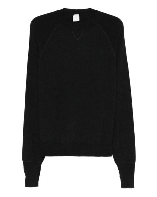 Eleventy Black Raglan Sleeve Sweater for men