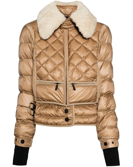 3 MONCLER GRENOBLE Brown Chaviere Quilted Down Jacket