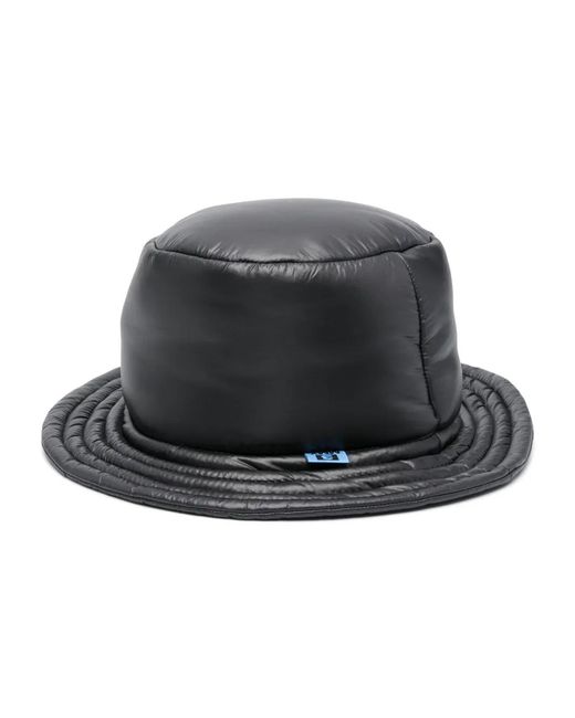 Maison Mihara Yasuhiro Black Logo-Patch Padded Bucket Hat for men
