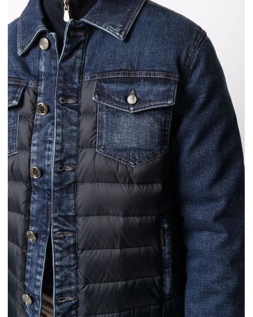 Moorer Blue Mondor-104S Padded Denim Jacket for men