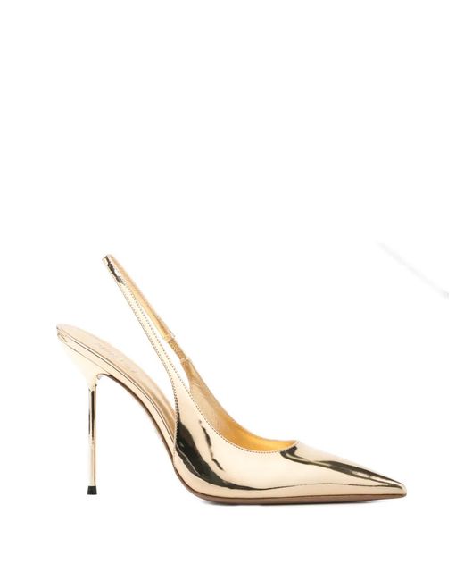 Paris Texas Metallic Slingback Heeled Pumps