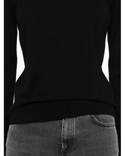 Marc O' Polo Black Round-Neck Long-Sleeved Sweater
