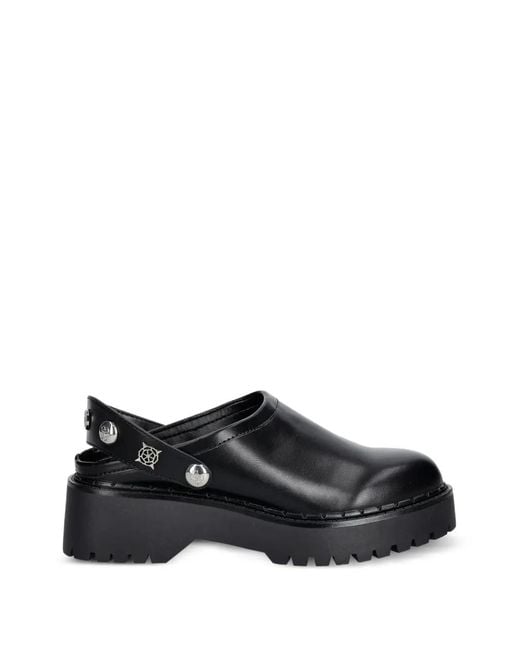 Guess Black Studded Platform Clogs