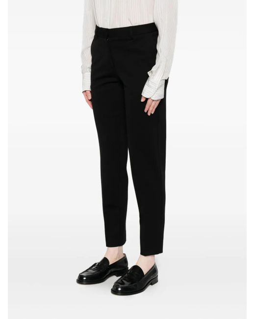 Ottod'Ame Black Pressed-Crease Trousers