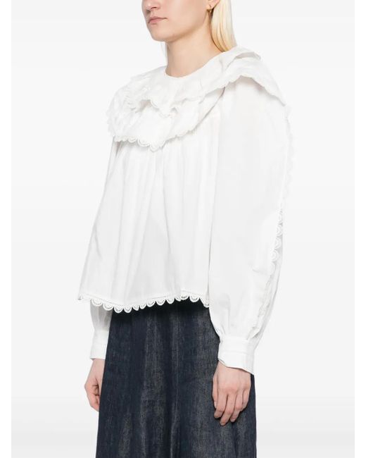Ulla Johnson White Layla Blouse