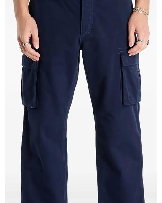 PATTA Blue Straight Cargo Pants for men