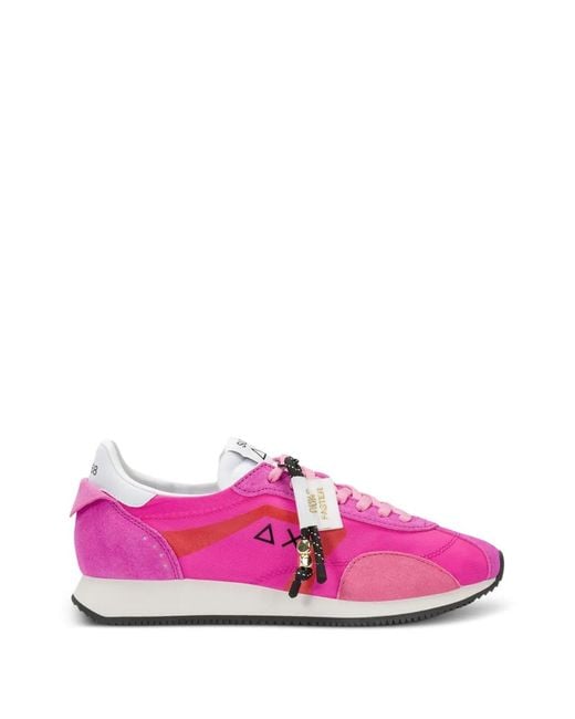Sun 68 Pink Easy Runner Sneakers