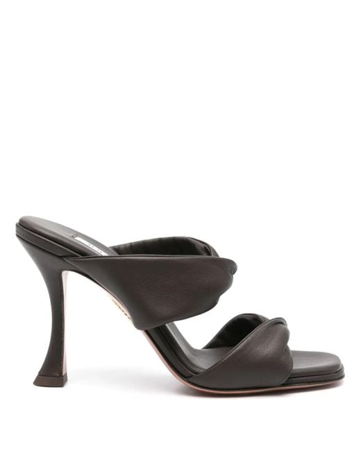 Aquazzura Black 95Mm Twist Sandals