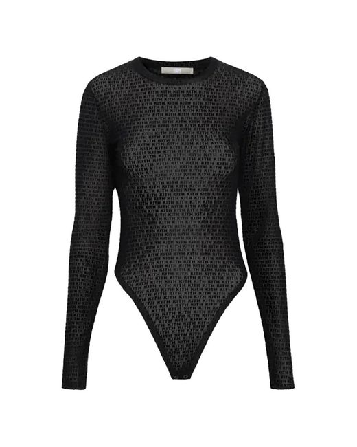 Kith Black Monogram-Pattern Bodysuit
