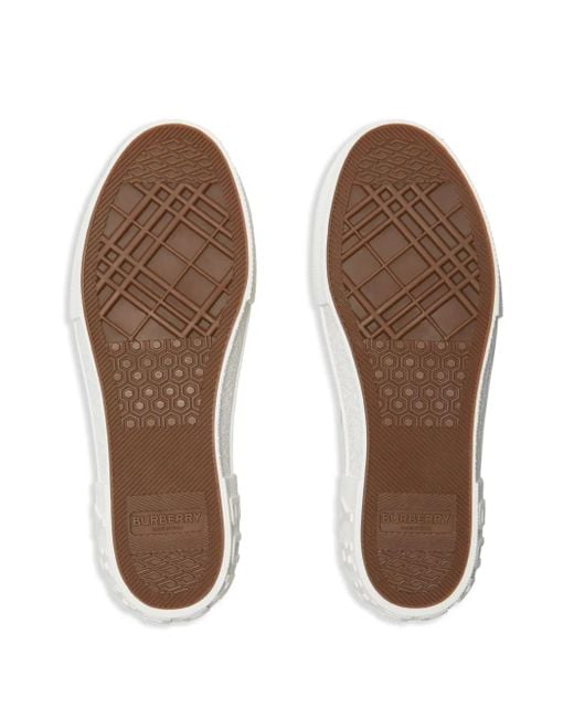 Burberry レディース ホワイト チェック スニーカー 【公式通販】