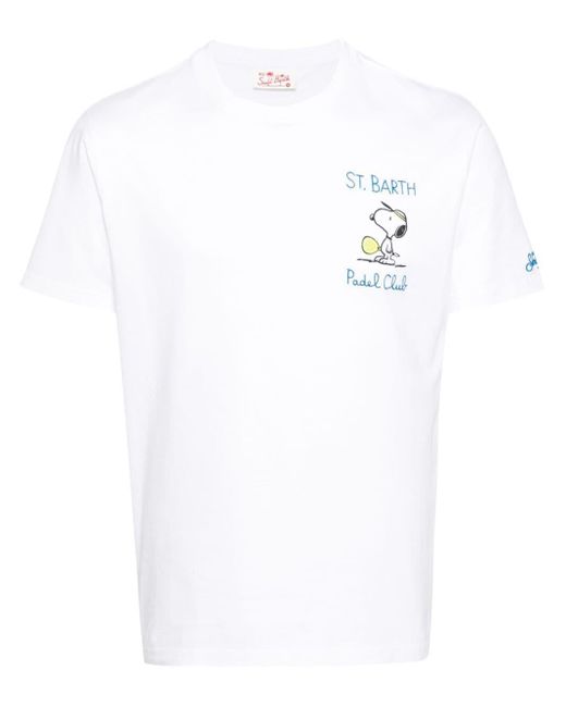 Mc2 Saint Barth White X Peanutstm Snoopy Padel T-shirt for men