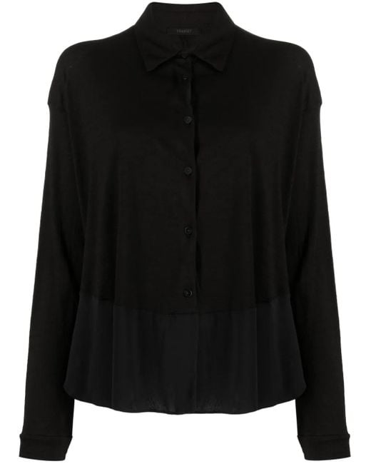 Transit Black Panelled Virgin Wool-Blend Top