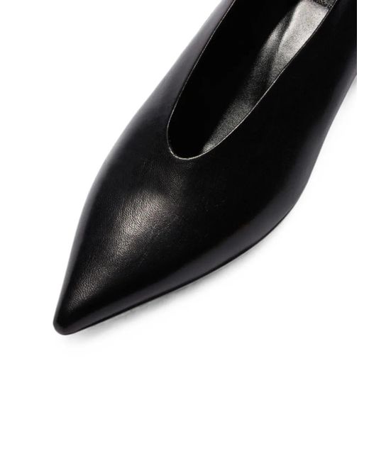 Aeyde Black Clara Pointed-Toe Kitten-Heel Pumps