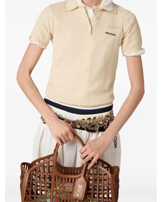 Polo di Miu Miu in Natural