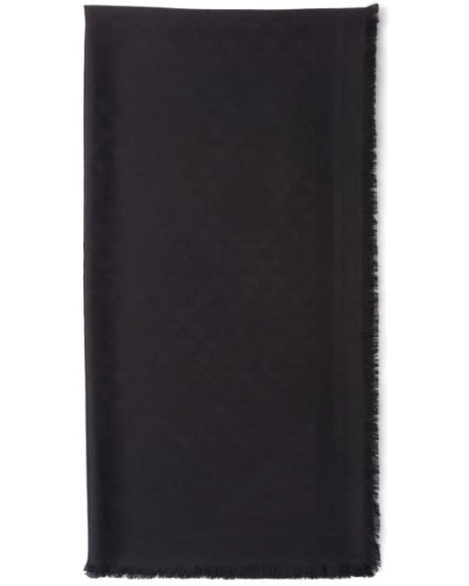 Prada Black Symbole Logo-Jacquard Scarf