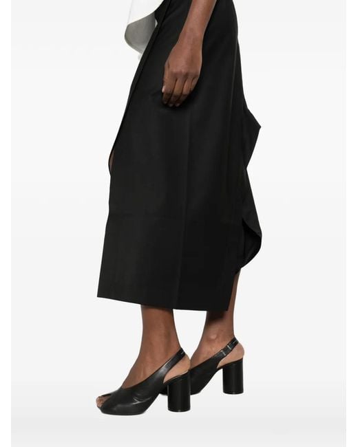 Litkovskaya Black Slit Midi Skirt