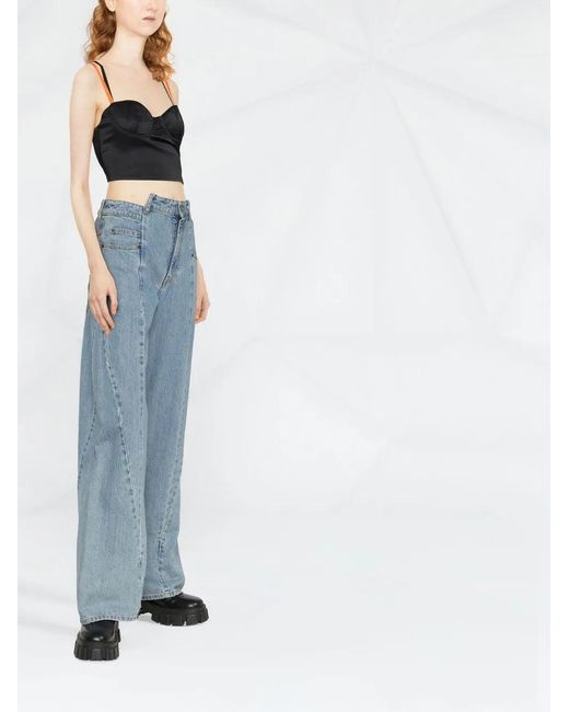 Heron Preston Black Handle With Care Corset-Style Top