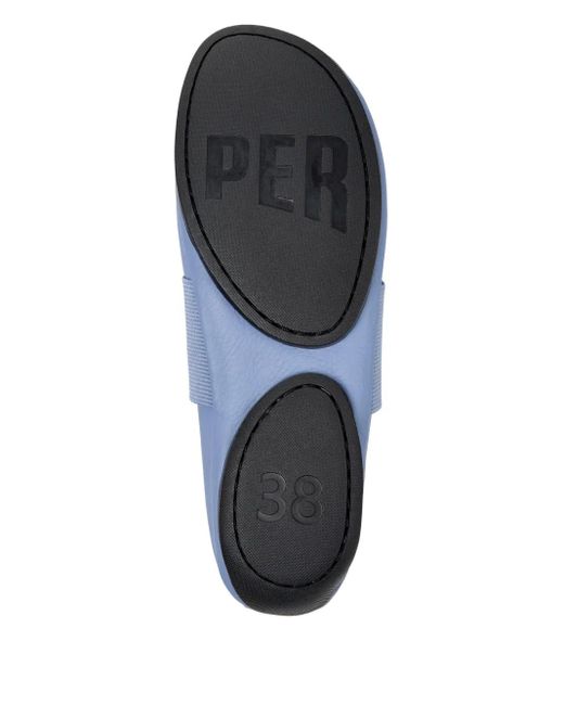 Camper Blue Right Nina Leather Ballet Flats