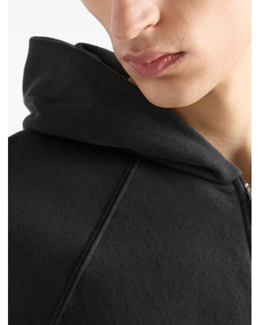 Felpa Con Cappuccio di Prada in Black da Uomo