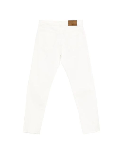 Incotex White Five-Pockets Jeans for men