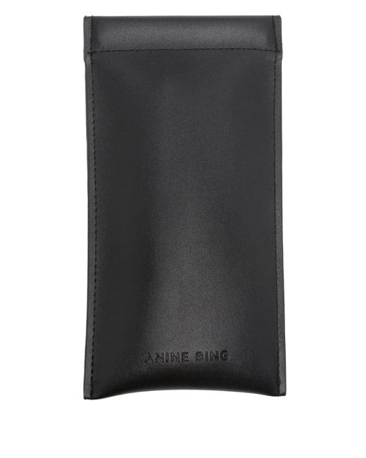 Anine Bing Blue Rectangle-Frame Sunglasses