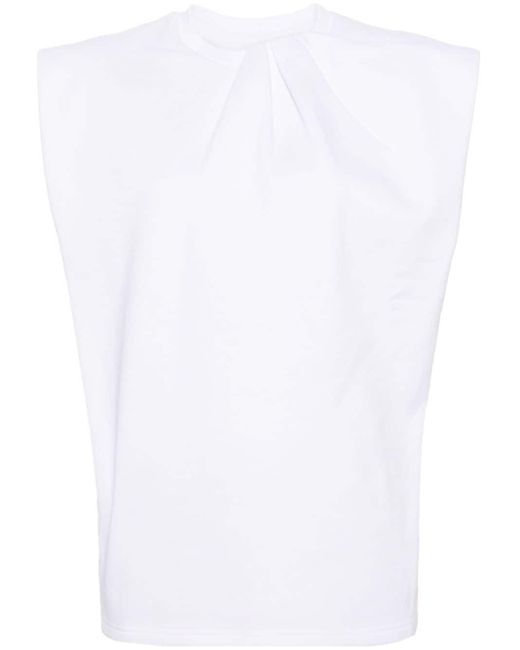 Christian Wijnants White Toure Draped-detailing T-shirt