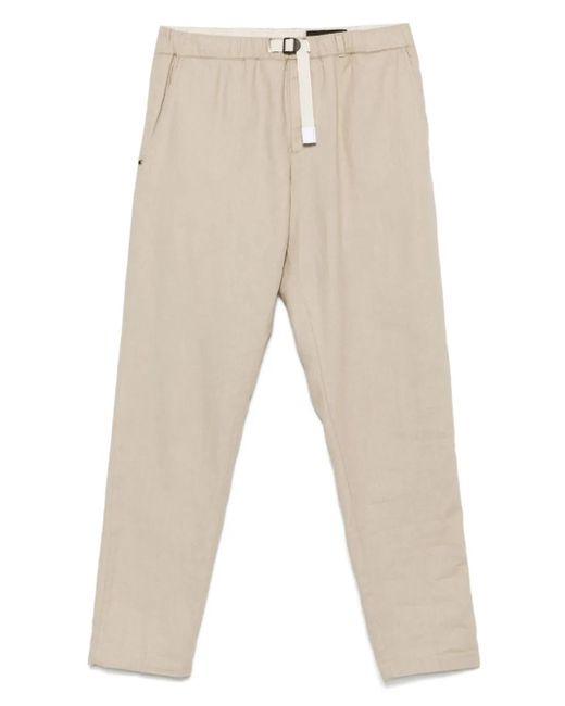 White Sand Natural Straight Trousers for men