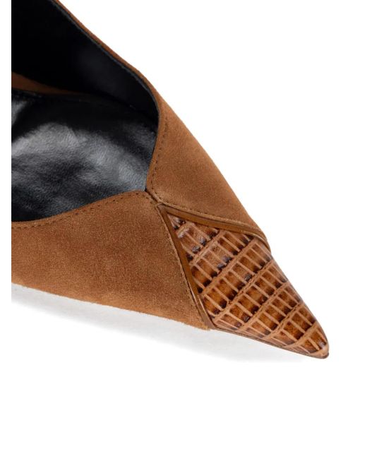 Zapatos con tacón stiletto de 100 mm Elisabetta Franchi de color Brown